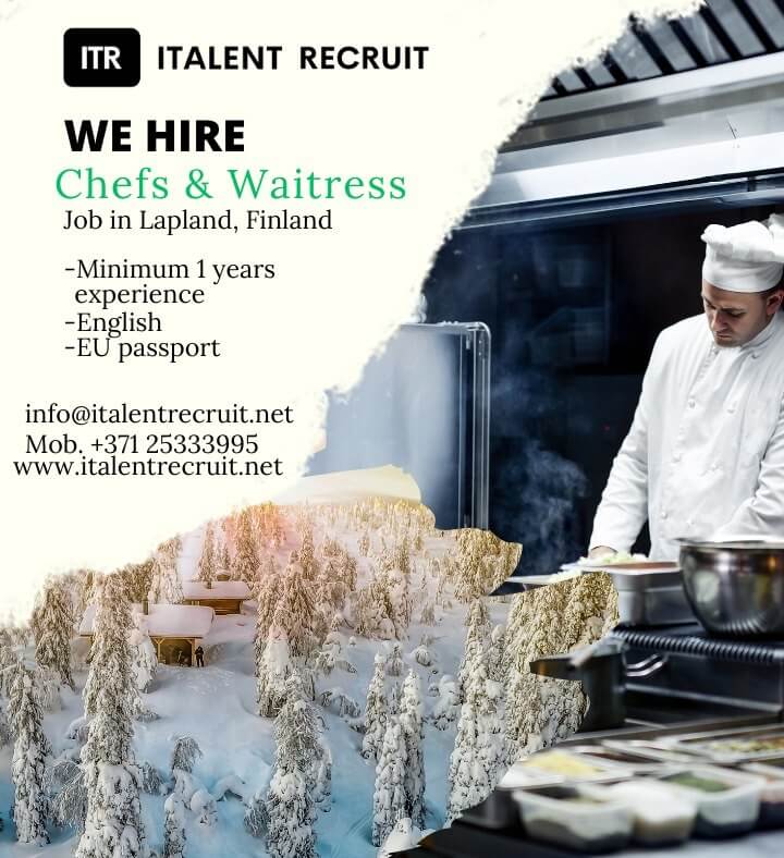 Job offer chef Lapland